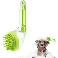 Ledander Fellbürste 2-in-1 Hundebürste mit Shampoo-Spender, Fellbürste Hund, Sanfte Massagebürste für Hunde, reduziert Haarausfall