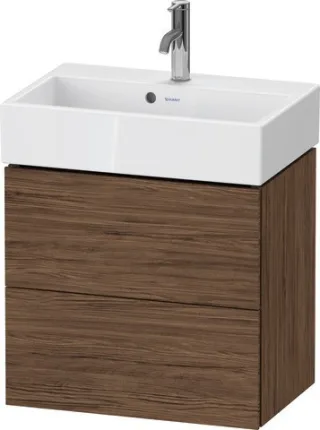 Duravit L-Cube Waschtischunterbau wandhängend Nussbaum dunkel Matt 584x391x544 mm - LC621902121 LC621902121