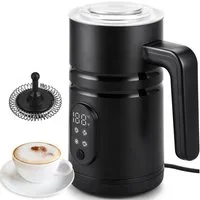 CkeyiN Milchaufschäumer Elektrischer 4 in 1 Automatischer Milchschäumer 350ml Milchschäumer, 400 W, für Heißer Kalter Milchschaum Heiße Schokolade Latte Cappuccino