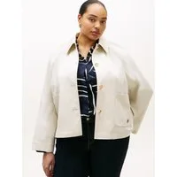 Tommy Hilfiger Curve Outdoorjacke CRV COTTON SHORT JACKET in großen Größen