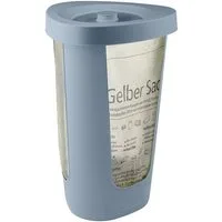 ROTHO Mülleimer Fabu Müllsackständer gelber Sack mit Deckel, recyceltem Kunststoff, geeignet für gelbe Säcke