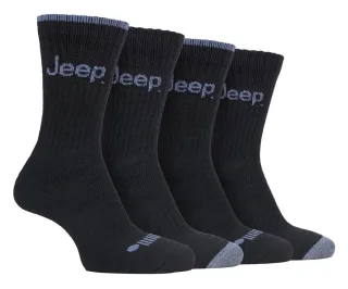 JEEP - 4 Paar Herren Anti Blister dick gepolstert Luxus Boot Socken