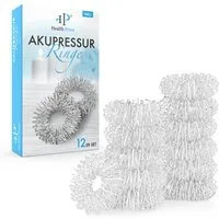 Health Press Shiatsu-Akupressurgerät Akupressurring Finger Akupressur Ringe Anti Stress Massage Ring Set, 12-tlg.