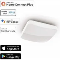 Hama LED Deckenleuchte WiFi LED Deckenleuchte 18W / 100W dimmbar, Deckenlampe Quadratisch 18W = 100W, Dimmbar, Smart Home
