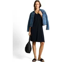 TOM TAILOR Sommerkleid Regular over knee Sommerkleid mit V-Ausschnitt und Viskose