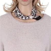 MIRROSI Nickituch Schmales Halstuch mit magnetischem Clip, Damen Halstuch deal für Frühling,Sommer, Herbst