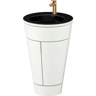 Duravit Starck 1,c-bonded Set S19515O04360000 Griff Bronze, Keramik Schwarz Matt, bodenstehend, Weiß Seidenmatt, 864 x 560 x 605 mm
