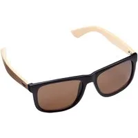 elasto Sonnenbrille Bamboo Brille UV400 Schutz stylische Sonnenbrille in schwarz/braun