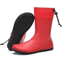 SAGUARO Barfußschuhe (Festival) Barfuß - Gummistiefel (3mm Sohlenstärke, Nullabsatz, bequem, leicht, leicht-gefüttert, rutschfest) Winter-Stiefel wasserdicht Regenschuhe Regen-Stiefel Schuhkragen vegan