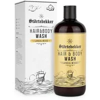 Störtebekker Duschgel - Hair & Body Wash 2in1 - Frischer Sandelholz Duft, Sanfte Pflege für Haare & Haut - Spendet Feuchtigkeit durch Aloe Vera