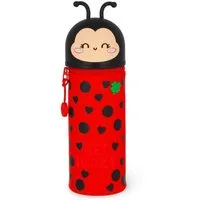 Legami Federmäppchen 2-in-1-Federmäppchen aus Silikon - Ladybug „Get Lucky“