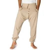 PANASIAM Haremshose Yogipants classic bequeme Freizeithose wie Aladinhose Unisex für Damen und Herren Haremshose Tunnelzug vorne Gummiband hinten