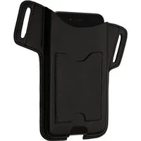 kwmobile Etui Gürteltasche Hülle für Handys mit Gürtelclip, 17,2 x 8,4 cm Kunstleder Gürtel Case mit Gürtelschlaufe - in Schwarz