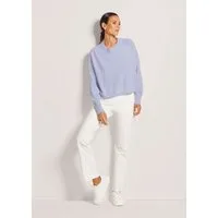 MADELEINE Strickpullover Kaschmir Pullover mit Rundhalsausschnitt Oversized-Design mit edlen Biesen-Akzenten, bequem, lange Ärmel