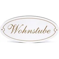 Dekolando Hinweisschild Türschild Oval - Wohnstube - Schild 15 x 7 cm - Schilder Türschilder, (1 St)