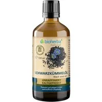 BIOHERBA R Schwarzkümmelöl 100 ml - kaltgepresst, unraffiniert Nahrungsergänzungsmittel