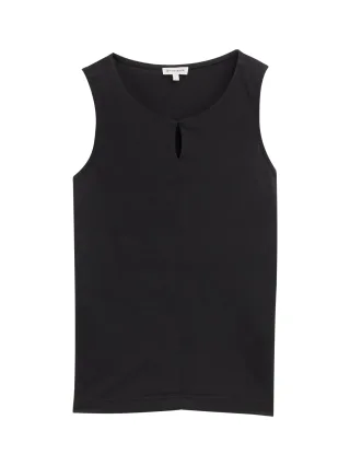Tom Tailor - Top mit Cut-Out-Detail deep black - Gr. - S