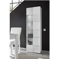 Home affaire Vitrine Dama Höhe 187 cm, Breite 60 cm, Stauraumvitrine mit 1 Tür, Standvitrine - Front in 3D-Optik, viel Stauraum, verschiedene Farben