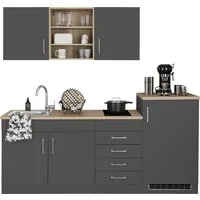 KOCHSTATION Küche KS-Mali, Breite 210 cm, mit E-Geräten