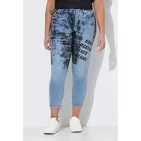 Angel of Style Regular-fit-Jeans 7/8-Jeans Slim Fit moderner Druck 5-Pocket