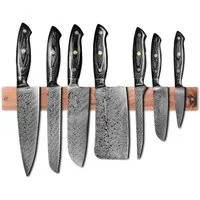 Küchenkompane Messer-Set Messerset asiatisch mit magnetischer Holzleiste - Kumai Küchenmesser (2-tlg)