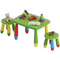 relaxdays Kindersitzgruppe Bunte Kindersitzgruppe, (3-tlg)