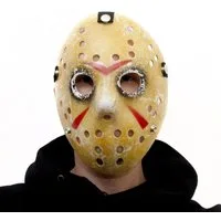 Goods+Gadgets Verkleidungsmaske GOODS+GADGETS Jason Horror Maske – Vintage Eishockey Maske, Halloween Party Kostüm Verkleidung