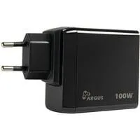 Ladegerät Argus PD-3100, USB-C Charger schwarz, 2 Meter Kabel, PD 3.0, 100 Watt