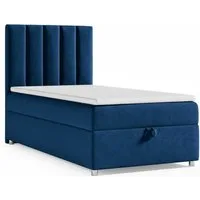 Best for Home Boxspringbett Trinity K10 SINGLE mit Bettkasten & Bonellfederkern, Komfort Topper H3 (Einzelbett, Polsterbett gepolstertes Kopfteil, Jugendbett, Kinderbett versch. Größen, 70x200 80x200 90x200 100x200 cm), mit oder ohne Topper, Flexible
