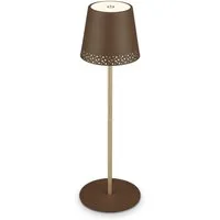Briloner Leuchten LED Tischleuchte KIKI, Dimmfunktion, LED wechselbar, Warmweiß, mit Akku, höhenverstellbar, RGB, USB-C, warmweiß, IP44, weiß, 38 cm