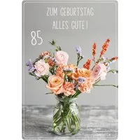 Perleberg Grußkarten 85 Geburtstag unverpackt Glückwunschkarte im Format 116 x 166 cm mit