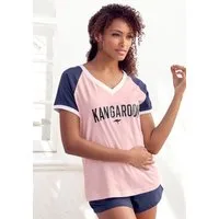 KangaROOS Shorty (Set, 2 tlg) mit kontrastfarbenen Raglanärmeln