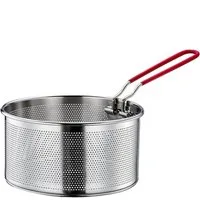 Little Lorien Küchensieb Edelstahl Küchensieb & Frittierkorb, Nudelsieb, abnehmbarer Griff, Edelstahl, (2-St., 1 x Frittierkorb aus Edelstahl mit abnehmbarem Griff), Frittierkorb für frittieren, Pasta und gemüse mit abnehmbarer Griff