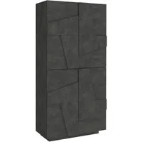 möbelando Garderobenschrank Piacenza 81 x 168 x 38 cm (B/H/T)