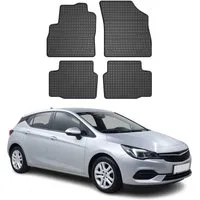 OMAC Auto-Fußmatten für Opel Astra K 2015-2021 Gummimatten Schwarz 4 tlg (4 St), für Opel Astra K 2015-2021 Opel Astra K 2015-2021, Antirutsch,Wasserfest,Einfache Installation