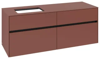 Villeroy & Boch Waschtischunterschrank Collaro C11700 1400x548x500mm 4 Ausz. Waschtisch li Wine Red C11700AH