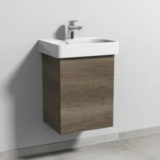 Sanipa 3way Waschtischunterbau zu Geberit Smyle Square Waschtisch mit 1 Tür, Eiche-Nebraska SM66937