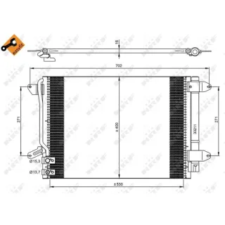 NRF Klimakondensator + Trockner VW Beetle Jetta 350028