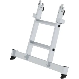 Munk Stufen-Glasreinigerleiter Unterteil mit nivello®-Traverse - 012024