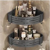 ANYSUN Duschregal Duschablage ohne Bohren Badezimmer Organizer,Badregal Duschregal, 2-tlg., Duschkörbe für Bad Küche Toilette