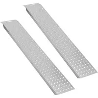 Clanmacy Auffahrrampe 2X Auffahrrampe Verladerampe 135cm Verzinkt Auto Laderampe bis 400kg (2-St)