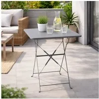 Mojawo Küchentisch Bistrotisch Klapptisch Campingtisch Balkontisch Anthrazit B60xH71cm