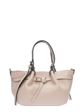 Luisa Vannini Beige Rindsledertasche