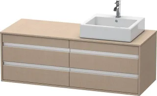 Duravit Ketho Konsolenwaschtischunterbau wandhängend Leinen Matt 1400x550x496 mm - KT6657R7575 KT6657R7575