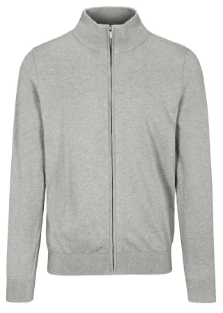 COMMANDER Finest Clothing - Cardigan with Zip tech grey mel. - Gr. - S