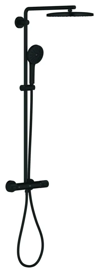 GROHE Thermostat-Duschsystem Euphoria 280, 114271 Wandmontage matt black, 1142712430 1142712430
