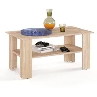 KOMTO Couchtisch Wohnzimmertisch Modern Couchtisch Holz Coffee Table Tisch (Wohnzimmer Beistelltisch Sofatisch Kaffeetisch, Spanplatte, Vienna 90x50x43 cm)