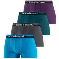 Bruno Banani Boxer Boxershorts für Herren (Packung, 4-St) mit erhabenem Logo-Druck auf dem Bund