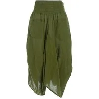 Vishes Maxirock Knöchel-Langer Luftiger Damen Sommer-Rock Einfarbig Sommerröcke Goa, Hippie, Boho Style