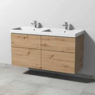 Sanipa 3way Waschtischunterbau zu Villeroy & Boch Avento Waschtisch mit 4 Auszügen, Eiche Natural-To SM62585